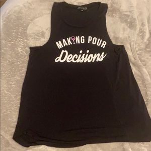 Work out graphic tank.